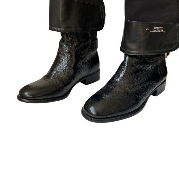 Tory Burch Patent Leather Above the Knee Pull On Riding Boots - Picture 3 of 8
